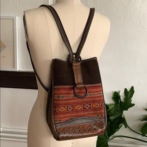 Anna Cainzo leather festival backpack